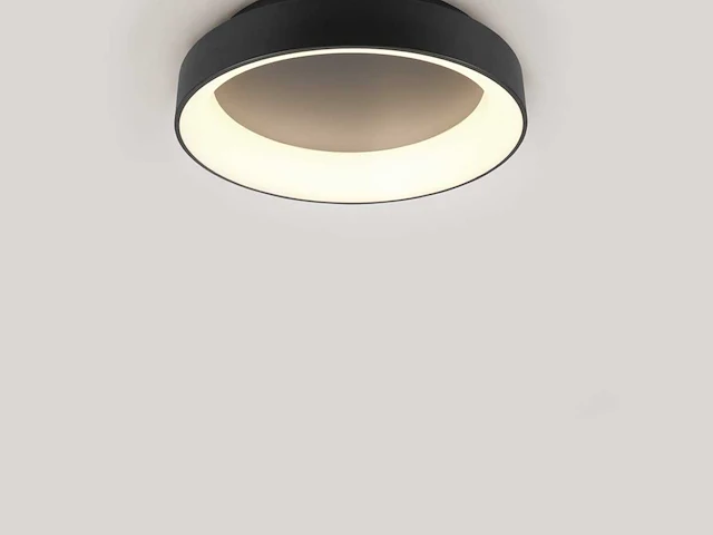 4 x anello led plafond lamp zwart - afbeelding 8 van  8