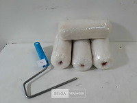 4 x anti-spat verfrol wol 18 cm + 1 beugel - afbeelding 2 van  3