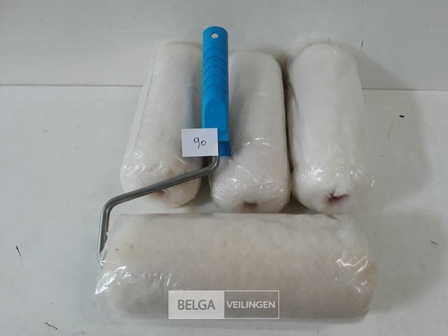 4 x anti-spat verfrol wol 18 cm + 1 beugel - afbeelding 3 van  3