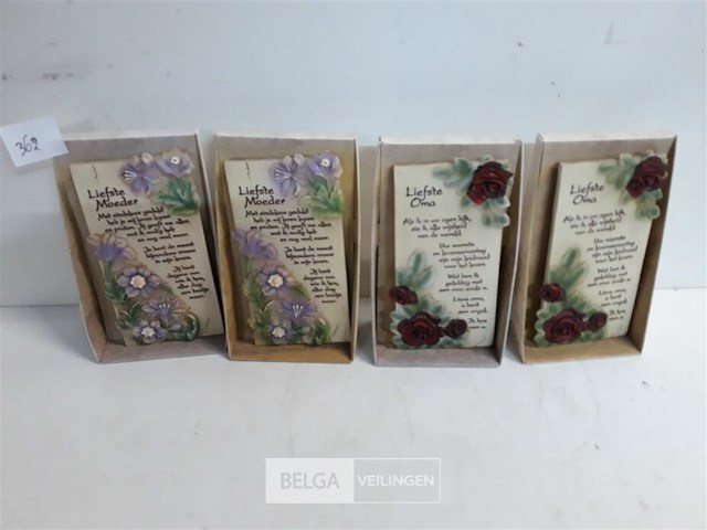 4 x art in stone 2 assorti oma/mama - afbeelding 1 van  3