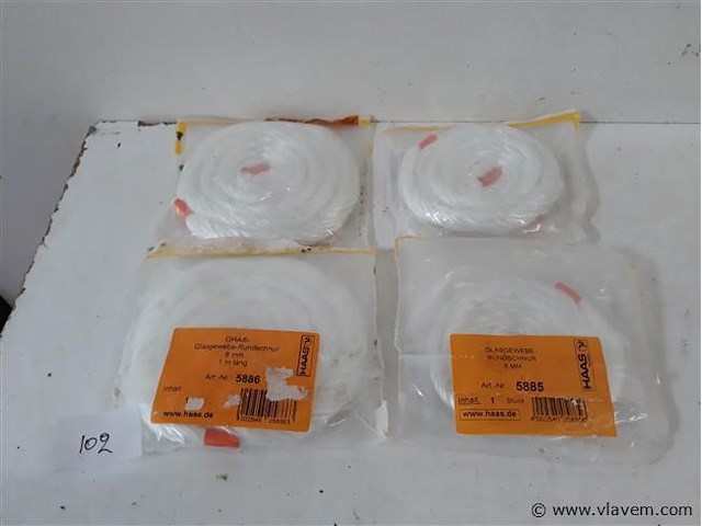 4 x asbestvrije koord 1 m 6-8 mm - afbeelding 1 van  2