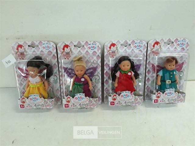 4 x baby born popje 4 assorti - afbeelding 2 van  3