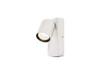 4 x bedlamp wandlamp gu10 armatuur cilinder wit en zwart draaibaar - afbeelding 1 van  4