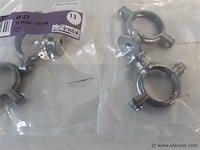 4 x beugel zamak 2 stuks voor buis 27mm - afbeelding 2 van  2
