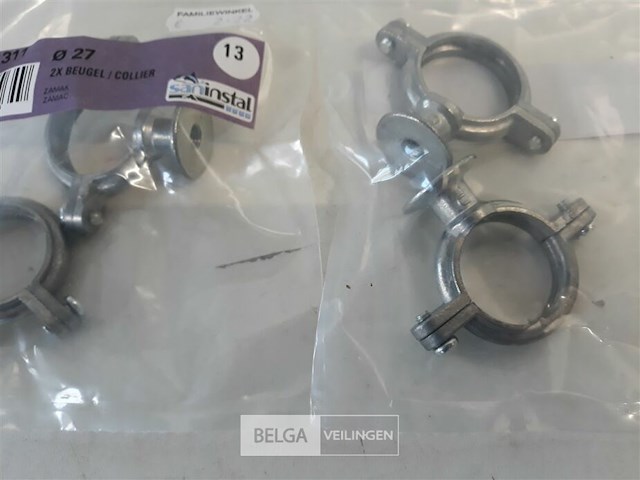 4 x beugel zamak 2 stuks voor buis 27mm - afbeelding 3 van  3