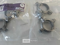 4 x beugel zamak 2 stuks voor buis 27mm - afbeelding 3 van  3