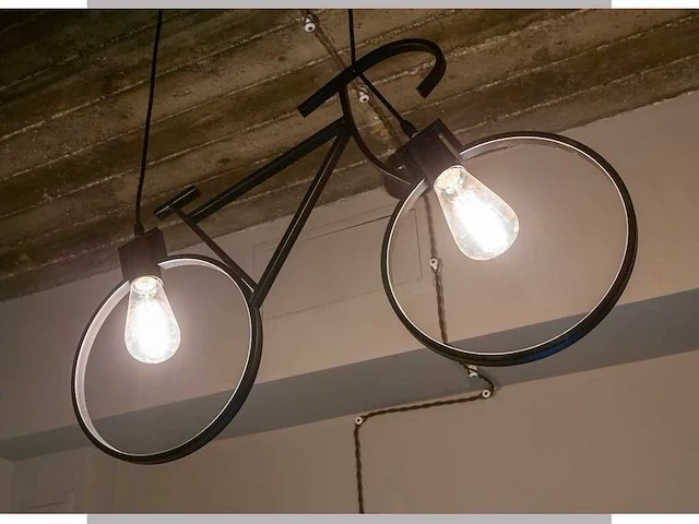 4 x bici hanglampen zwart, e27 - afbeelding 1 van  7