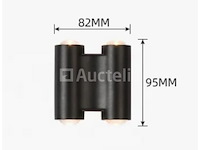 4 x bidirectionele led wandlamp – 4w – 3500k warm wit – ip54 – sw-47-2 - afbeelding 1 van  3