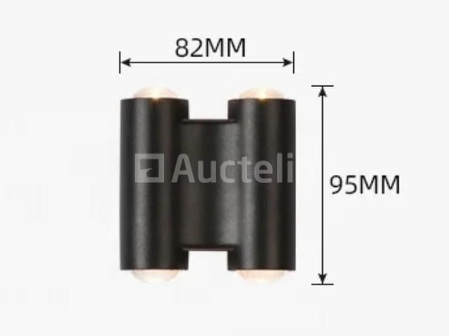 4 x bidirectionele led wandlamp – 4w – 3500k warm wit – ip54 – sw-47-2 - afbeelding 2 van  3