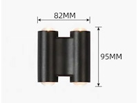 4 x bidirectionele led wandlamp – 4w – 3500k warm wit – ip54 – sw-47-2 - afbeelding 3 van  6