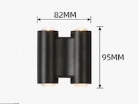 4 x bidirectionele led wandlamp – 4w – 3500k warm wit – ip54 – sw-47-2 - afbeelding 4 van  4