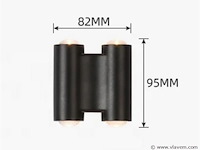 4 x bidirectionele led wandlamp – 4w – 3500k warm wit – ip54 – sw-47-2 - afbeelding 3 van  3