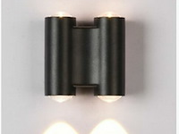 4 x bidirectionele led wandlamp – 4w – 3500k warm wit – ip54 – sw-47-2 - afbeelding 2 van  4