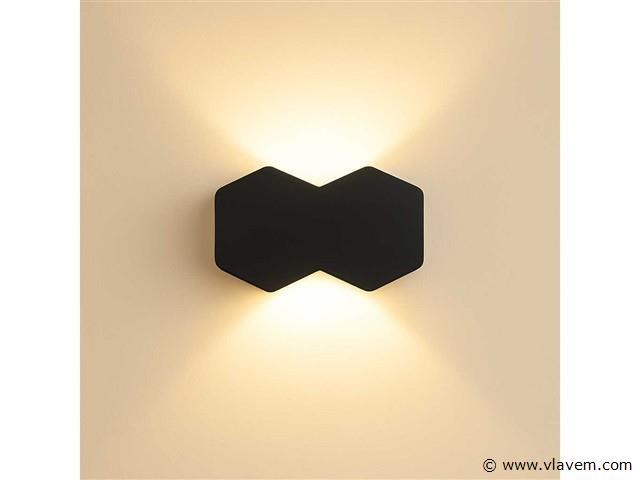 4 x bidirectionele led wandlamp – 4w – 3500k warm wit – ip54 – sw-51-2 - afbeelding 2 van  4