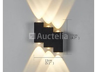 4 x bidirectionele led wandlamp – 6w – 3500k warm wit – ip54 – sw-45-3 - afbeelding 4 van  4