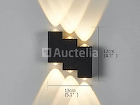 4 x bidirectionele led wandlamp – 6w – 3500k warm wit – ip54 – sw-45-3 - afbeelding 2 van  4