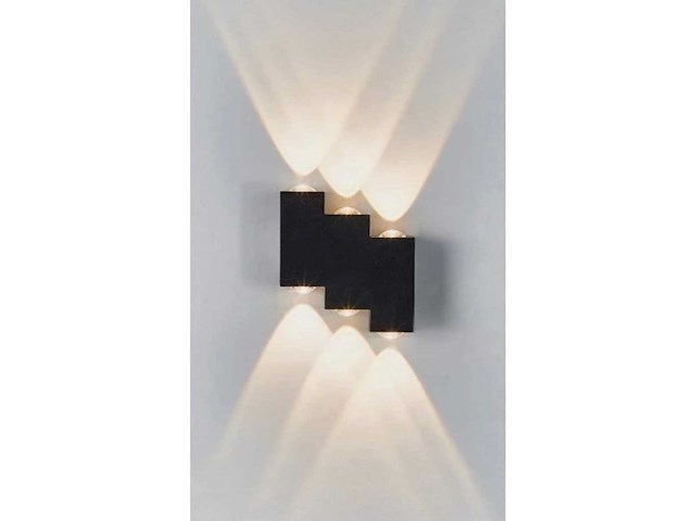 4 x bidirectionele led wandlamp – 6w – 3500k warm wit – ip54 – sw-45-3 - afbeelding 4 van  4