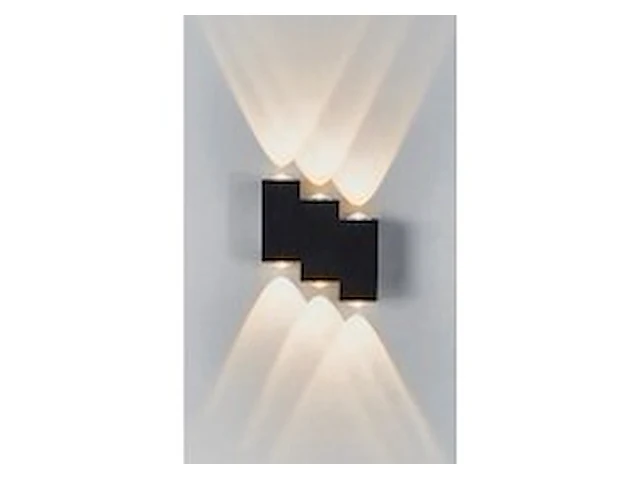 4 x bidirectionele led wandlamp – 6w – 3500k warm wit – ip54 – sw-45-3 - afbeelding 1 van  5