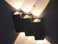 4 x bidirectionele led wandlamp – 6w – 3500k warm wit – ip54 – sw-45-3 - afbeelding 4 van  4
