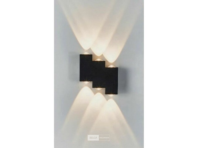 4 x bidirectionele led wandlamp – 6w – 3500k warm wit – ip54 – sw-45-3 - afbeelding 2 van  5