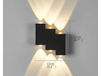 4 x bidirectionele led wandlamp – 6w – 3500k warm wit – ip54 – sw-45-3 - afbeelding 8 van  8