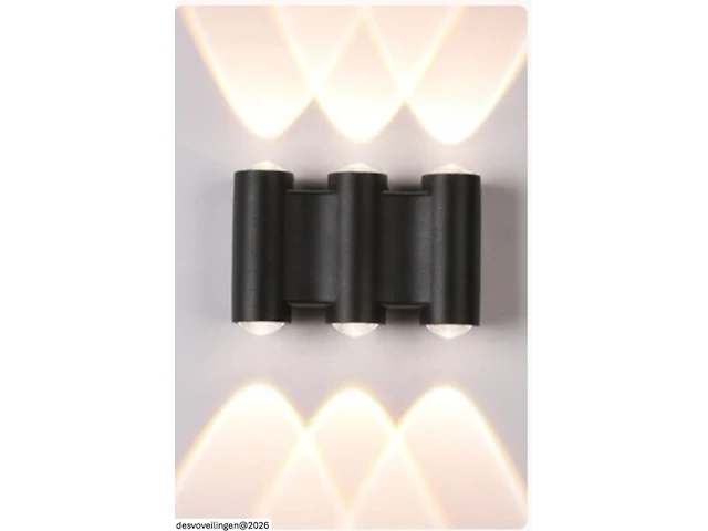 4 x bidirectionele led wandlamp – 6w – 3500k warm wit – ip54 – sw-47-3 - afbeelding 2 van  4