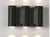 4 x bidirectionele led wandlamp – 6w – 3500k warm wit – ip54 – sw-47-3 - afbeelding 2 van  4