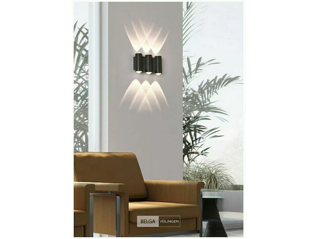 4 x bidirectionele led wandlamp – 6w – 3500k warm wit – ip54 – sw-47-3 - afbeelding 3 van  4
