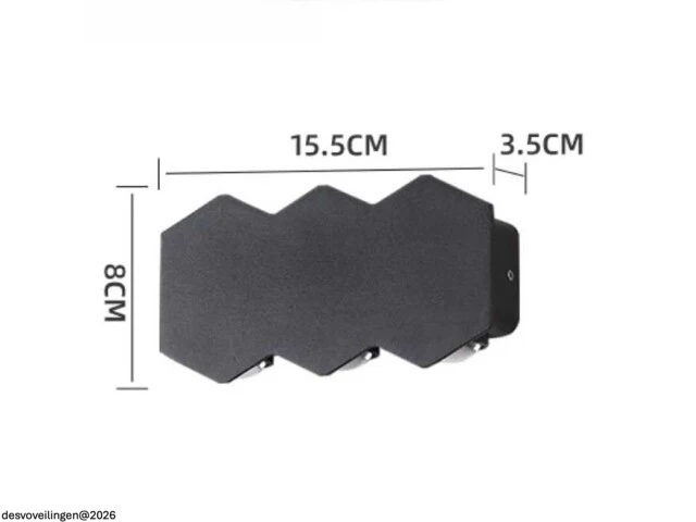 4 x bidirectionele led wandlamp – 6w – 3500k warm wit – ip54 – sw-51-3 - afbeelding 4 van  5