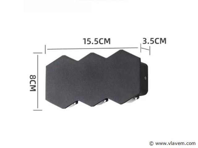 4 x bidirectionele led wandlamp – 6w – 3500k warm wit – ip54 – sw-51-3 - afbeelding 3 van  4