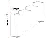 4 x bidirectionele led wandlamp – 8w – 3500k warm wit – ip54 – sw-45-4