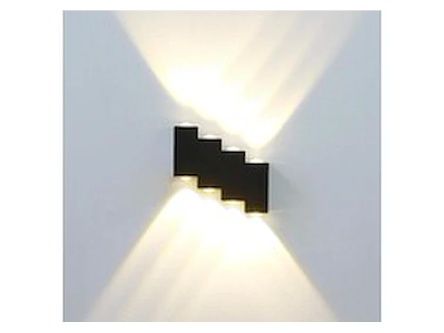 4 x bidirectionele led wandlamp – 8w – 3500k warm wit – ip54 – sw-45-4 - afbeelding 1 van  5