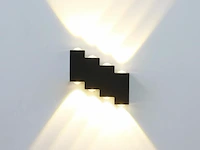 4 x bidirectionele led wandlamp – 8w – 3500k warm wit – ip54 – sw-45-4 - afbeelding 2 van  5