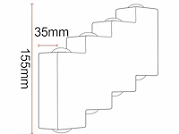 4 x bidirectionele led wandlamp – 8w – 3500k warm wit – ip54 – sw-45-4 - afbeelding 3 van  5