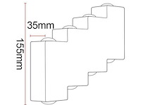4 x bidirectionele led wandlamp – 8w – 3500k warm wit – ip54 – sw-45-4 - afbeelding 2 van  4