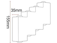 4 x bidirectionele led wandlamp – 8w – 3500k warm wit – ip54 – sw-45-4 - afbeelding 2 van  4