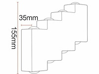 4 x bidirectionele led wandlamp – 8w – 3500k warm wit – ip54 – sw-45-4 - afbeelding 3 van  5