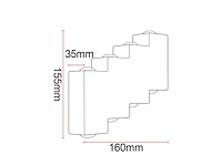 4 x bidirectionele led wandlamp – 8w – 3500k warm wit – ip54 – sw-45-4 - afbeelding 3 van  7