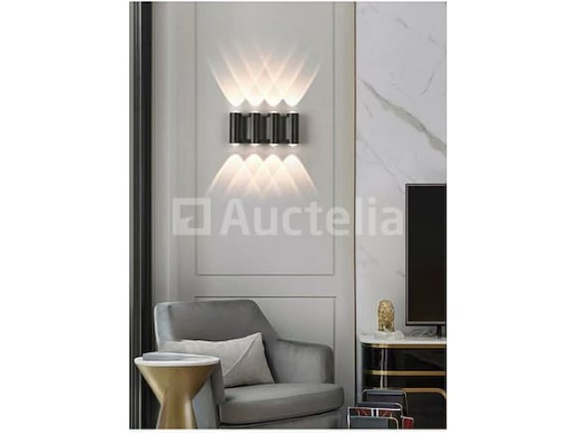 4 x bidirectionele led wandlamp – 8w – 3500k warm wit – ip54 – sw-47-4 - afbeelding 1 van  3
