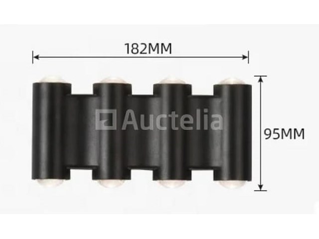 4 x bidirectionele led wandlamp – 8w – 3500k warm wit – ip54 – sw-47-4 - afbeelding 3 van  3