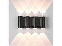 4 x bidirectionele led wandlamp – 8w – 3500k warm wit – ip54 – sw-47-4 - afbeelding 1 van  4