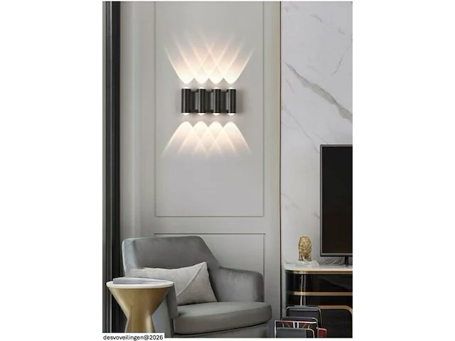 4 x bidirectionele led wandlamp – 8w – 3500k warm wit – ip54 – sw-47-4 - afbeelding 3 van  4