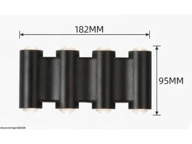 4 x bidirectionele led wandlamp – 8w – 3500k warm wit – ip54 – sw-47-4 - afbeelding 4 van  4