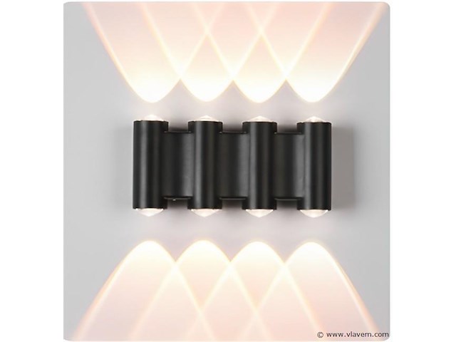 4 x bidirectionele led wandlamp – 8w – 3500k warm wit – ip54 – sw-47-4 - afbeelding 1 van  3
