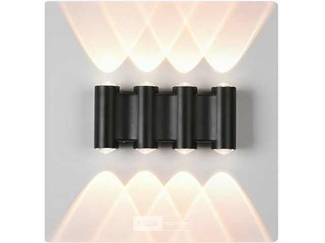 4 x bidirectionele led wandlamp – 8w – 3500k warm wit – ip54 – sw-47-4 - afbeelding 2 van  4