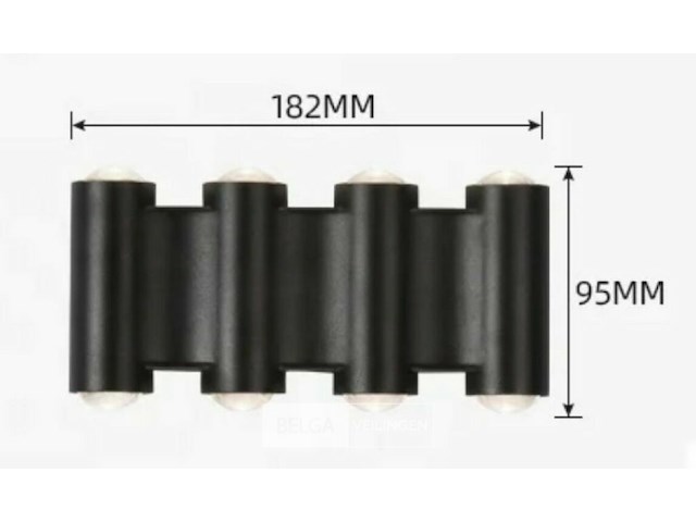 4 x bidirectionele led wandlamp – 8w – 3500k warm wit – ip54 – sw-47-4 - afbeelding 4 van  4