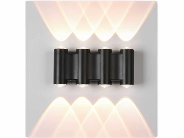 4 x bidirectionele led wandlamp – 8w – 3500k warm wit – ip54 – sw-47-4 - afbeelding 1 van  6