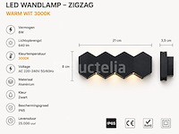 4 x bidirectionele led wandlamp – 8w – 3500k warm wit – ip54 – sw-51-4 - afbeelding 1 van  4