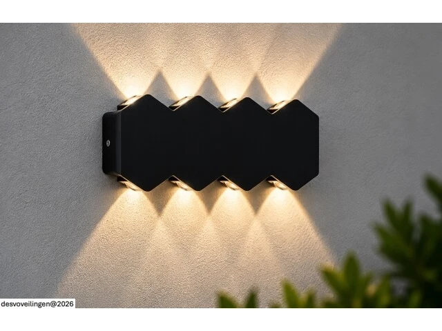 4 x bidirectionele led wandlamp – 8w – 3500k warm wit – ip54 – sw-51-4 - afbeelding 2 van  5