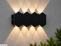 4 x bidirectionele led wandlamp – 8w – 3500k warm wit – ip54 – sw-51-4 - afbeelding 2 van  5